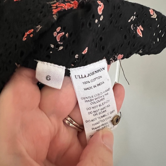 Ulla Johnson Choux Blouse in Noir floral Sz 6 - Picture 7 of 8